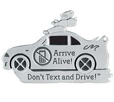 Don't Text and Drive Visor Clip