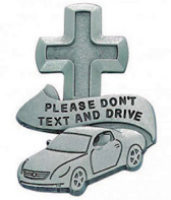 Don't Text and Drive Cross Visor Clip