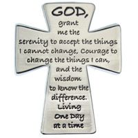 Serenity Prayer Cross Visor Clip 