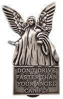 Don't Drive Faster Than Angel Flies Visor Clip