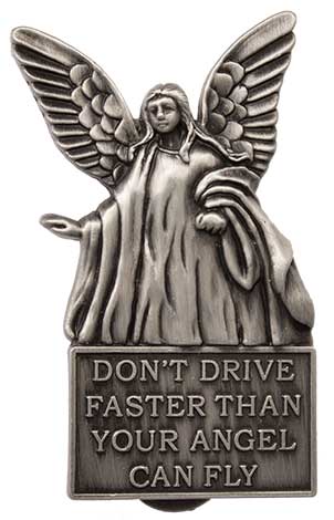 Angel Flies Visor Clip - Dont Drive Faster Than Angel Flies