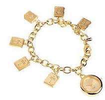 Gold Cross Lockets Bracelet Watch