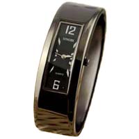 Black Bangle Bracelet Watch