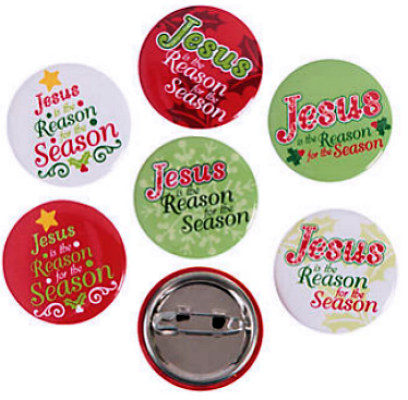 48 JESUS IS THE REASON for the SEASON PINS Christmas religious mini buttons 