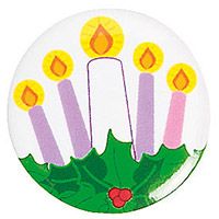 Advent Mini Buttons on Story Card (Pkg of 6)