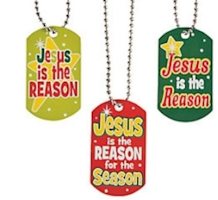 Youth Jesus is the Reason for the Season Christmas Dog Tags