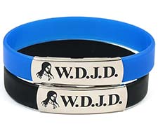 W.D.J.D. What Would Jesus Do? Silicone Bracelet