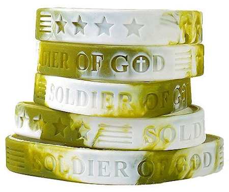 Soldier of God Silicone Bracelets Camouflage