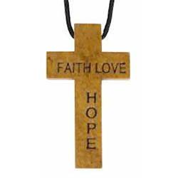 cross wood engraved faith necklaces believe jesus 1708