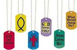 Youth Christian Dog Tags Colorful