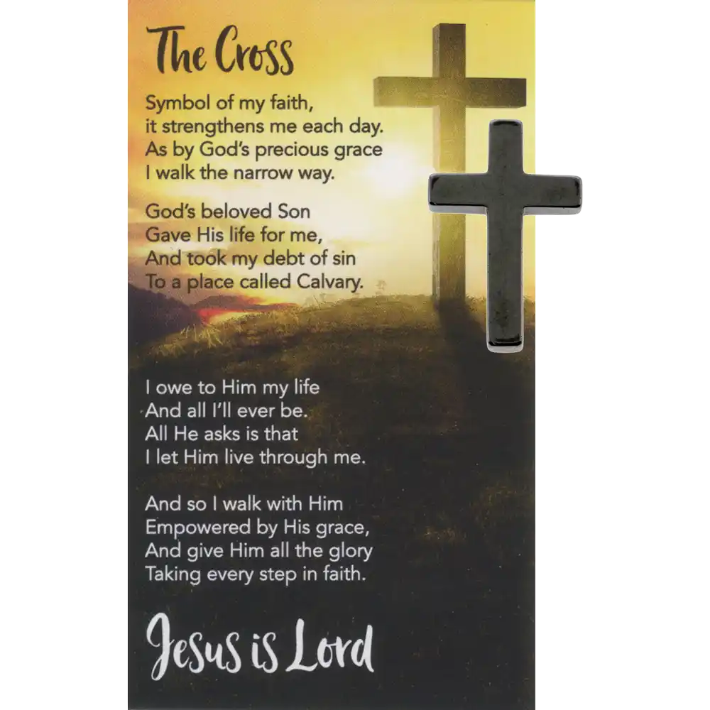 Hematite Cross and Salvation Card