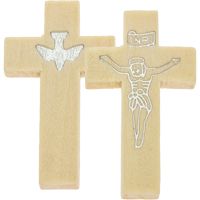 Spirit Dove Wood Pocket Cross Confirmation