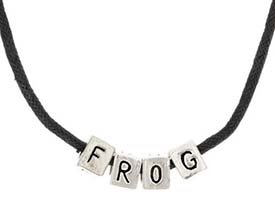 FROG Silver Blocks Necklace - Fully Rely on God