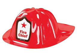 Children's Fireman  Fire Chief Helmet Hat