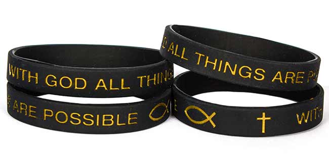 All Things Are Possible Adult Silicone Bracelets