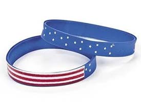 12 American Flag Bracelets, Patriotic Bracelets