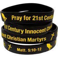 Pray for Christian Martyrs Bracelet Silicone