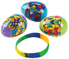 Bracelet Filled Stained Glass Easter Egg (Pkg of 12)