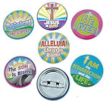 Easter He Lives Mini Buttons (Pkg of 24)