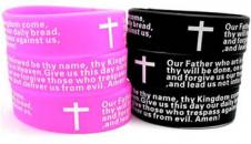 Lord's Prayer Wide Silicone Bracelet